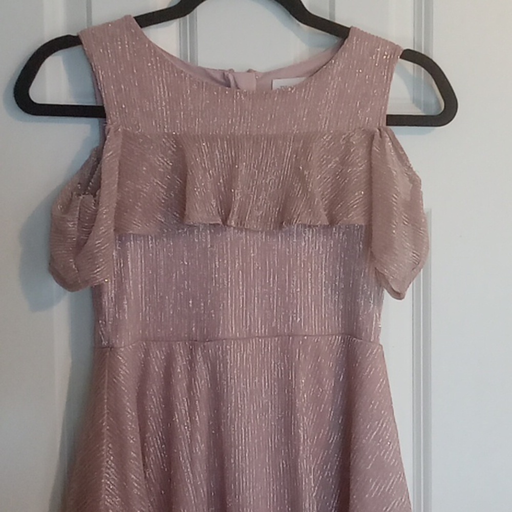 Place Girls Pink Shimmery Dress